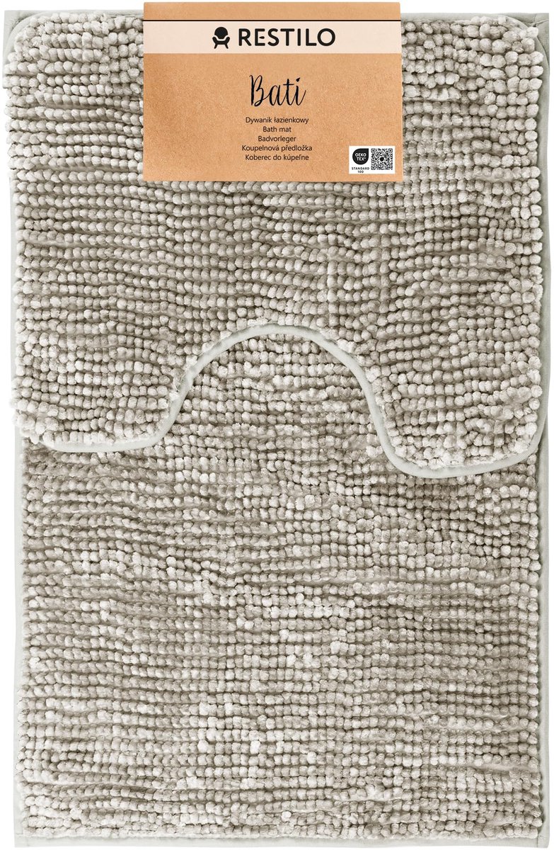 RESTILO badmat toiletmat set 50x80 40x50 cm badmatten badmat antislip Bati Beige