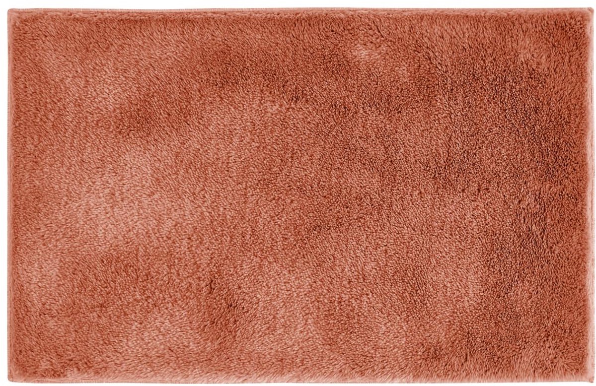 andiamo badmat antislip Florida - badmat zacht en pluizig - badmat antislip wasbare douchemat badmat voor badkamer 50 x 80 cm roestrood