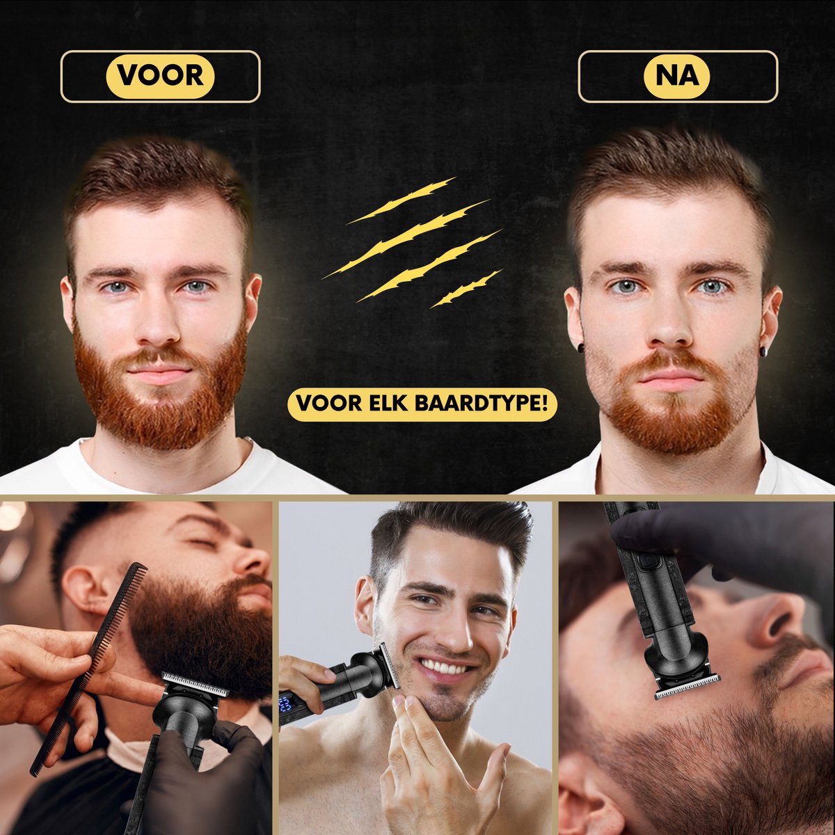 Sansbeauté 8-in-1 Baardtrimmer Mannen - Trimmer voor Baard en Lichaam - 0.5-15MM - Incl. 8 opzetstukken - Waterproof - All in One - Bodygroomer Mannen - Snor Trimmer - Tondeuse Barbe - Beard Trimmer - Trimapparaat - Multigroomer thumbnail 6