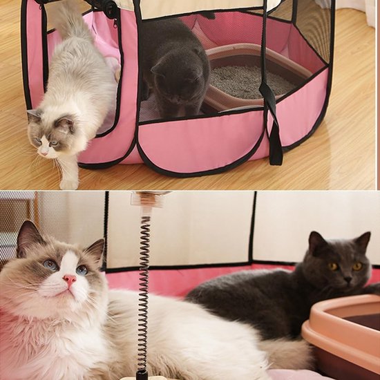 Puppyren / hok voor kleine dieren – honden / katten – diameter 125 cm – opvouwbaar – antraciet / donkergrijs – | Gecontroleerde retourproducten en nieuwe overstockproducten tegen een onverslaanbare lage prijs