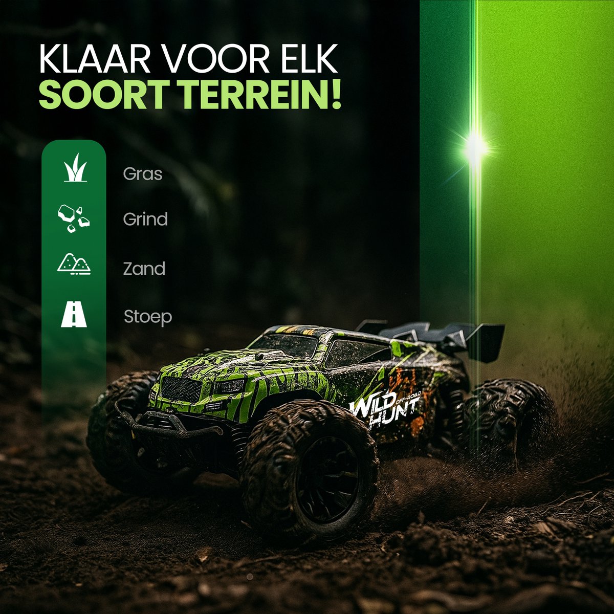 Synergyx® Bestuurbare Auto - RC Afstandsbestuurbare Raceauto met 2 Accu's - Speelgoed voor Jongens & Meisjes - voor Binnen & Buiten - Radiografisch Afstandbestuurbaar - Auto Bestuurbaar - Volwassenen & Kinderen — afbeelding 2