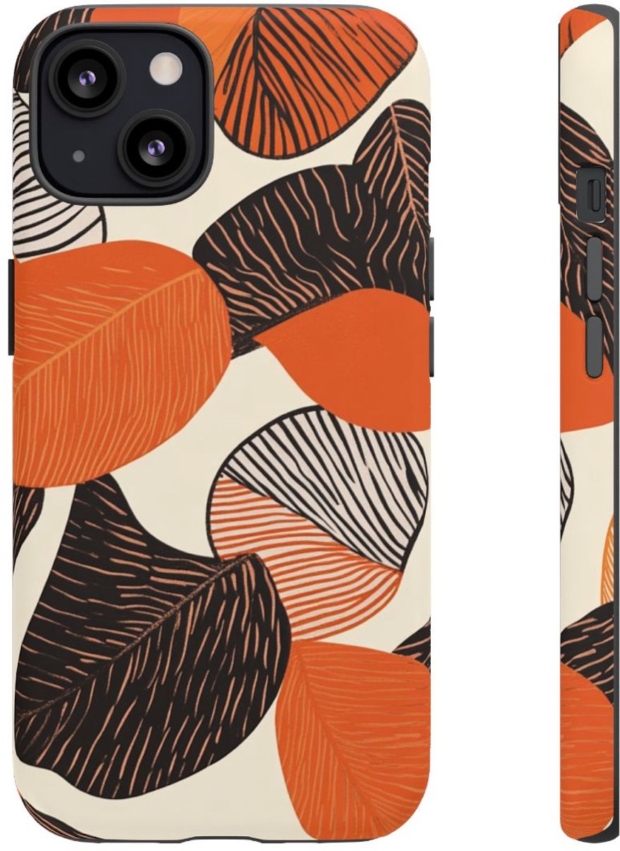 Abstract Herfstbladeren Patroon – Telefoonhoesje Geschikt voor iPhone 13