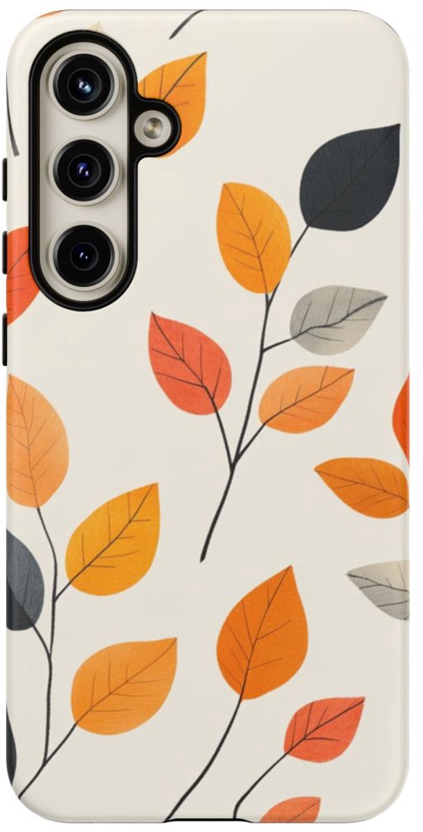 Herfstbladeren Patroon – Telefoonhoesje Geschikt voor Samsung Galaxy S24 Plus