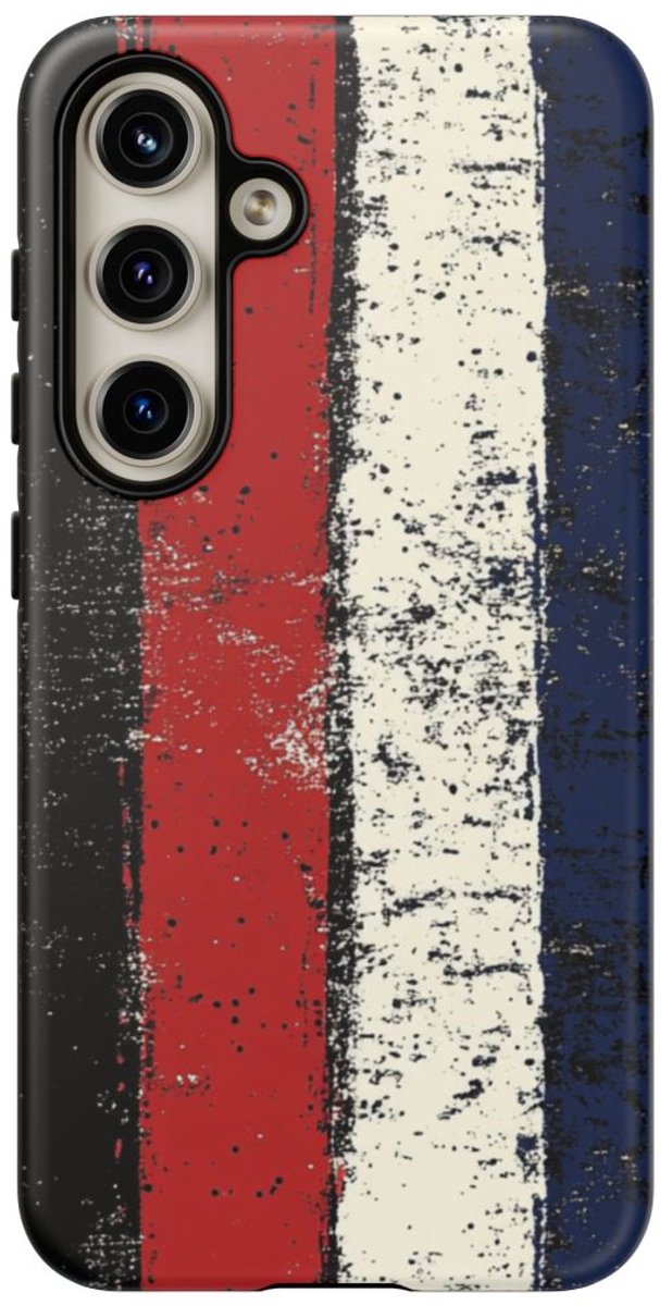 Verweerde Verticale Strepen Patroon – Telefoonhoesje Geschikt voor Samsung Galaxy S24