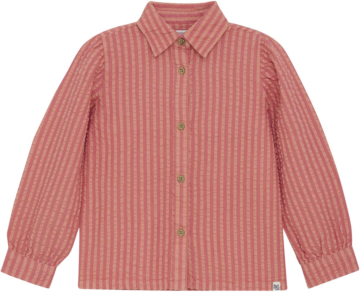 Noppies Blouse Prichard - Stripe Pattern Pink - Maat 110