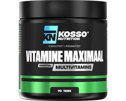 Kosso Nutrition – Multivitamine Maximaal – Hooggedoseerd – Weerstand, Energie & Vitaliteit – 90 Tabletten