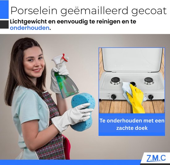 ZMC gasfornuis met 3 pitten, kampeerfornuis met slang en regelaar, voor propaangas LPG, 2x 2,2 kW + 1x 1,0 kW brander, fornuis met drie pitten voor buitenkamperen, 2-traps vlam, verbruik 393 g/u van Z.M.C — afbeelding 5