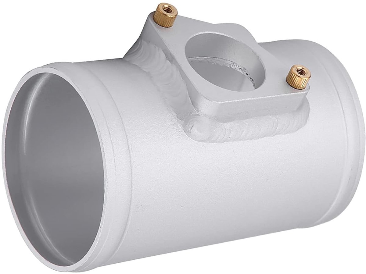 Air Flow Adapter Aluminum Alloy Car Air Flow Intake Meter Base Silver for Meter Mount 63 70 76 83mm(Outer diameter70MM), Air Intake System