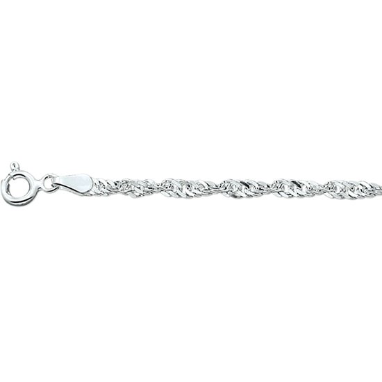 GLAMS - Bracelet Maille Singapour 2,25 mm - Argent