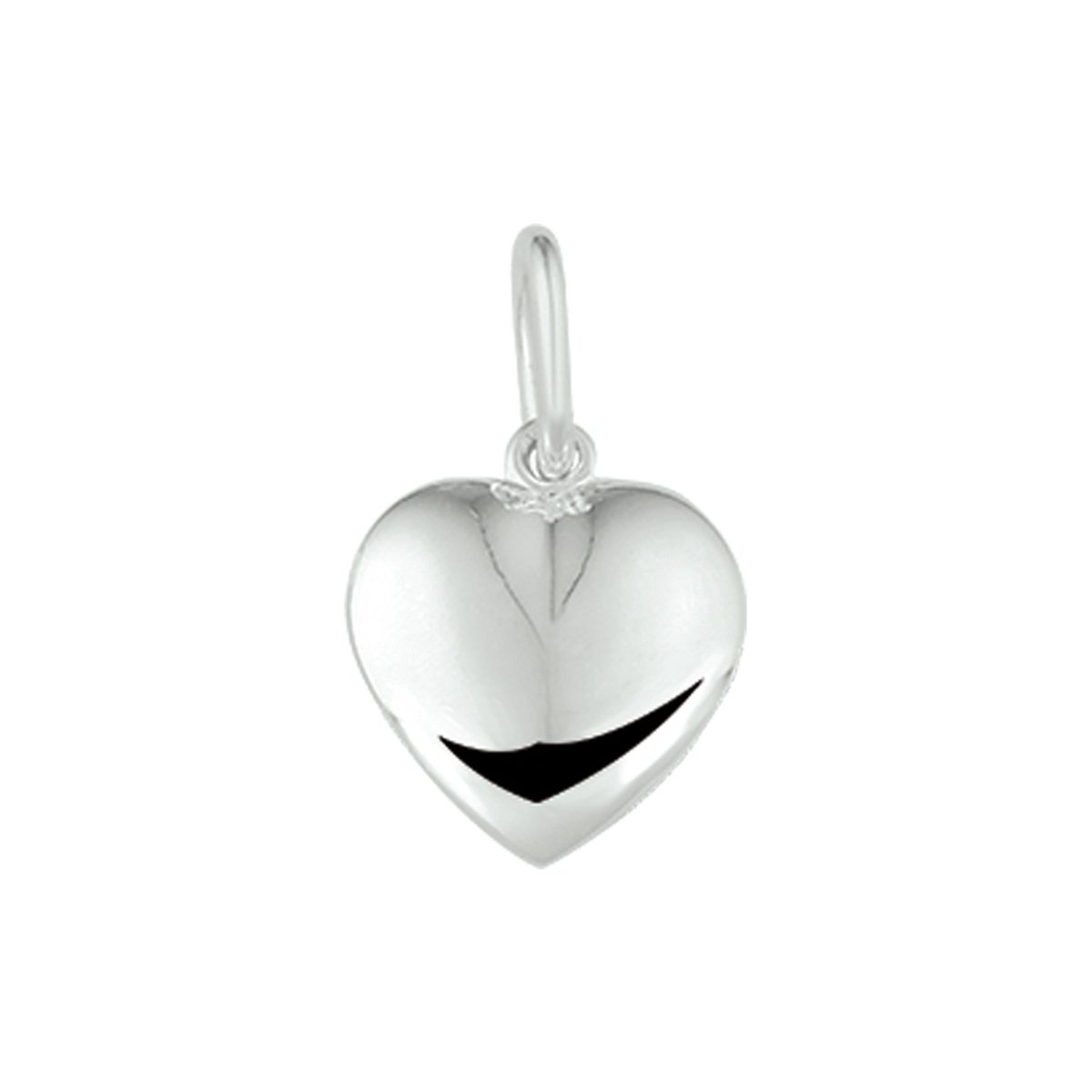 Glams hanger hart massief - Zilver
