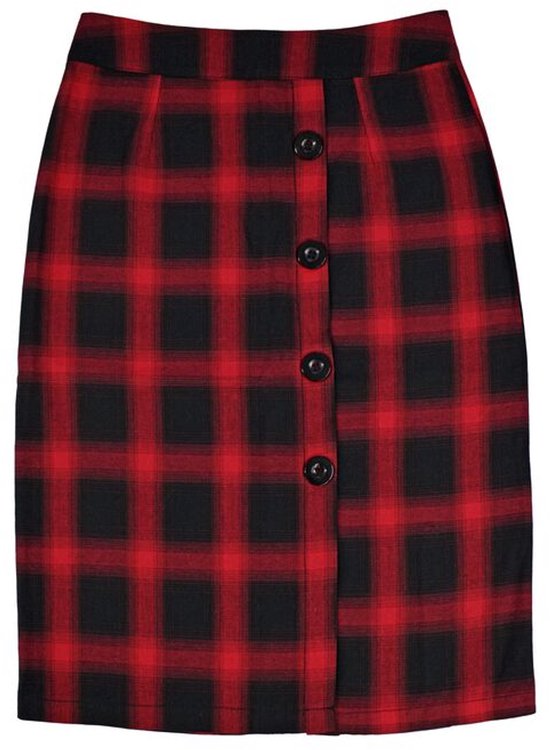 Jupe Medium Forplay Farina rouge-noir XL Katoen Femme - Basics