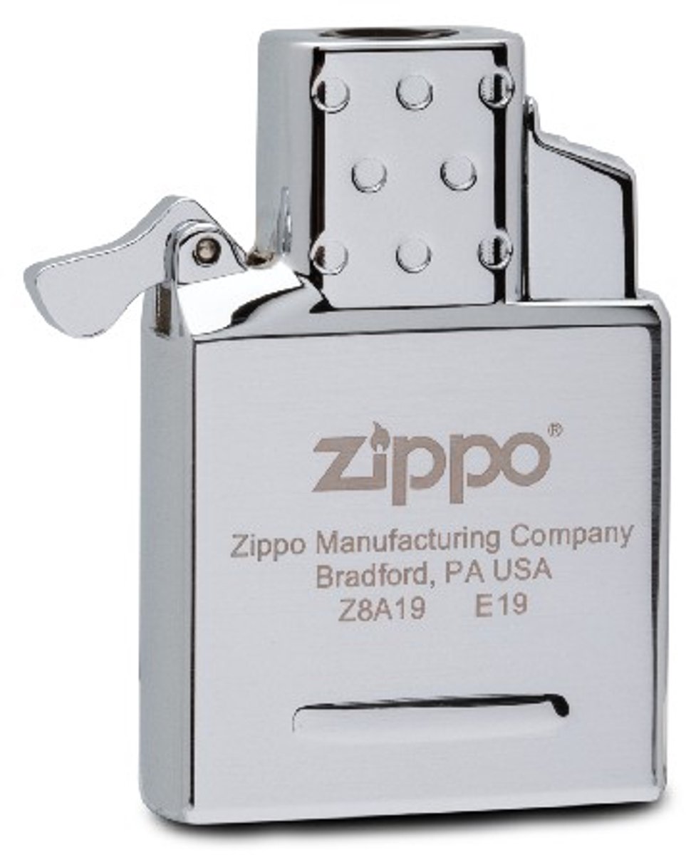 Zippo gasaansteker - Zippo regular chroom high polish - Aansteker met stormvlam