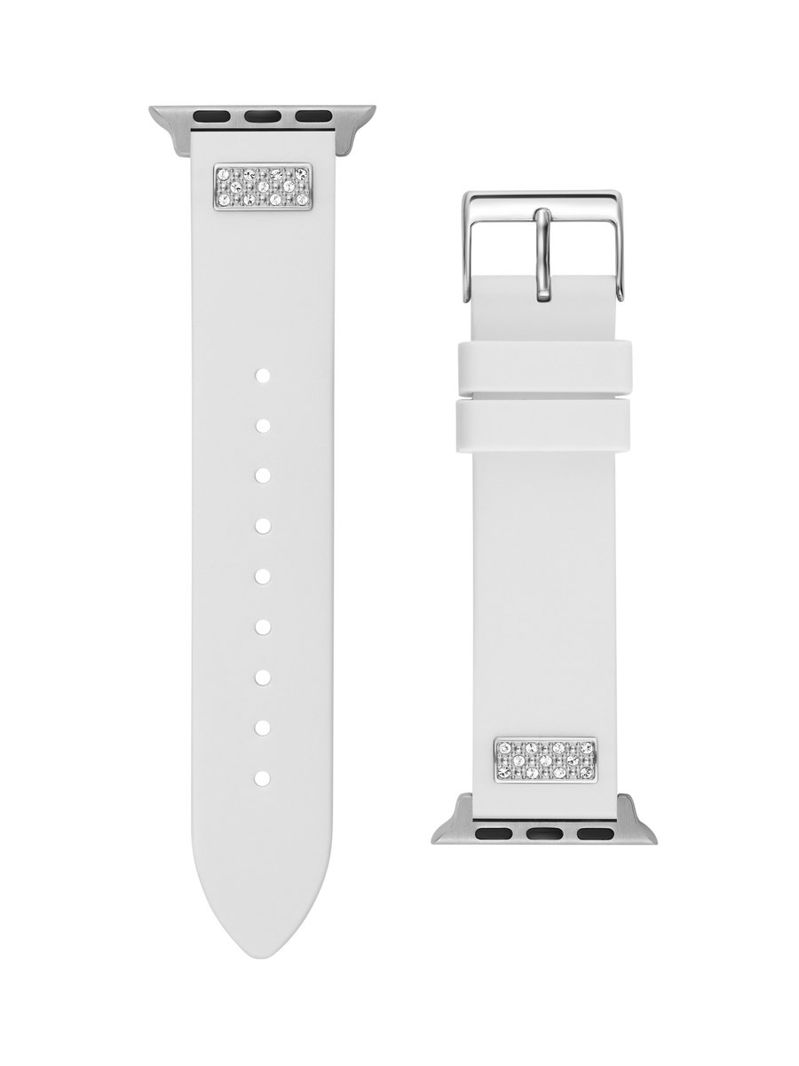 Guess Raad Appel® (38 Mm-40 Mm) Band Horloge Wit Geval 100%: Na | Armband 100%: Siliconen NA CS2005S1