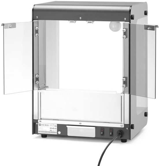 HENDI Nacho warmer - roestvast staal en glas - zwart - 35L - LED-verlichting — afbeelding 5