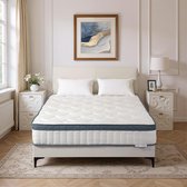 Tribesigns Pocketveringmatras - Matras 90x200 - 25cm dik - Binnenveringmatras met Gel-Traagschuim - met Oeko TEX Certificaat - 7 Zone Orthopedisch Matras - Pocketveringmatras Gemiddelde Hardheid H3