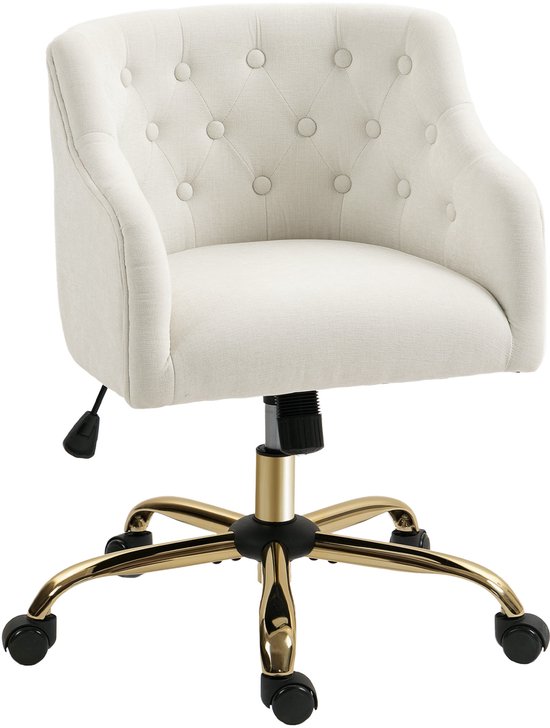 HOMCOM bureaustoel - gepolsterd - in hoogte verstelbaar - HOMCOM - €94,90