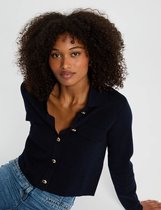 Morgan - Long-sleeved Cardigan 252-Mimdie Navy Blue - Maat : M