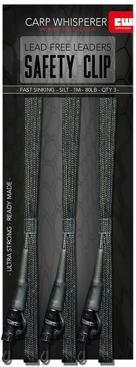 Carp Whisperer - Safety Clip Leaders - 3 stuks - Silt