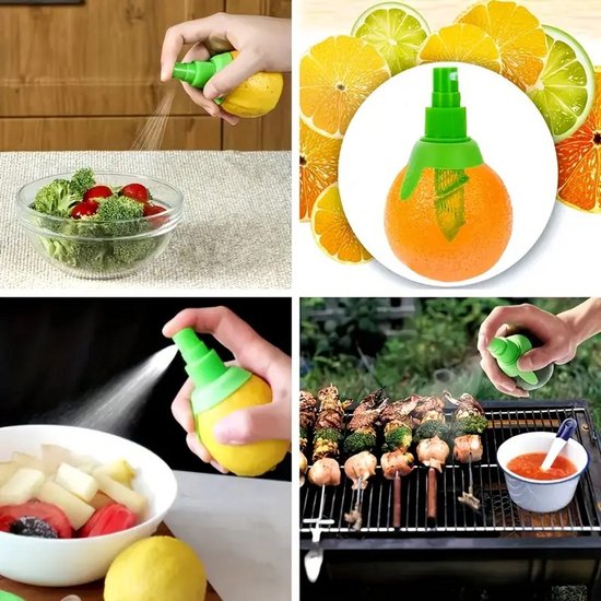 K&R Ventures® Citroenpers - 5 Delige Set met Citroenspuit & Deksel - Citruspers met Schroefdop - Compacte Sapcentrifuge voor Vers Sap & Koken van Merkloos — afbeelding 5