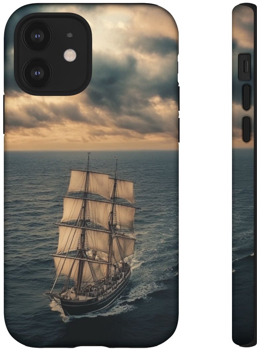 Zeilschip in Sfeervolle Oceaanscène – Telefoonhoesje Geschikt voor iPhone 12
