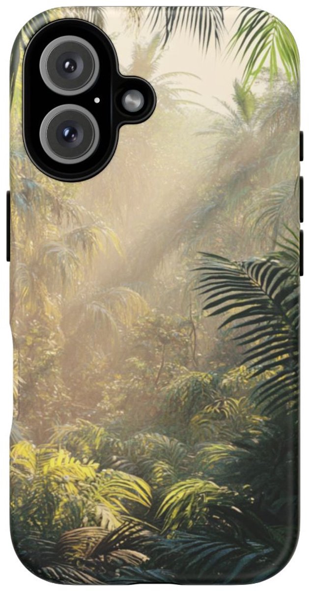 Tropisch Bos in Ochtendlicht – Telefoonhoesje Geschikt voor iPhone 16