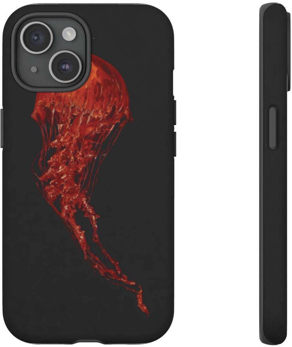 Rode Kwal Illustratie – Telefoonhoesje Geschikt voor iPhone 15