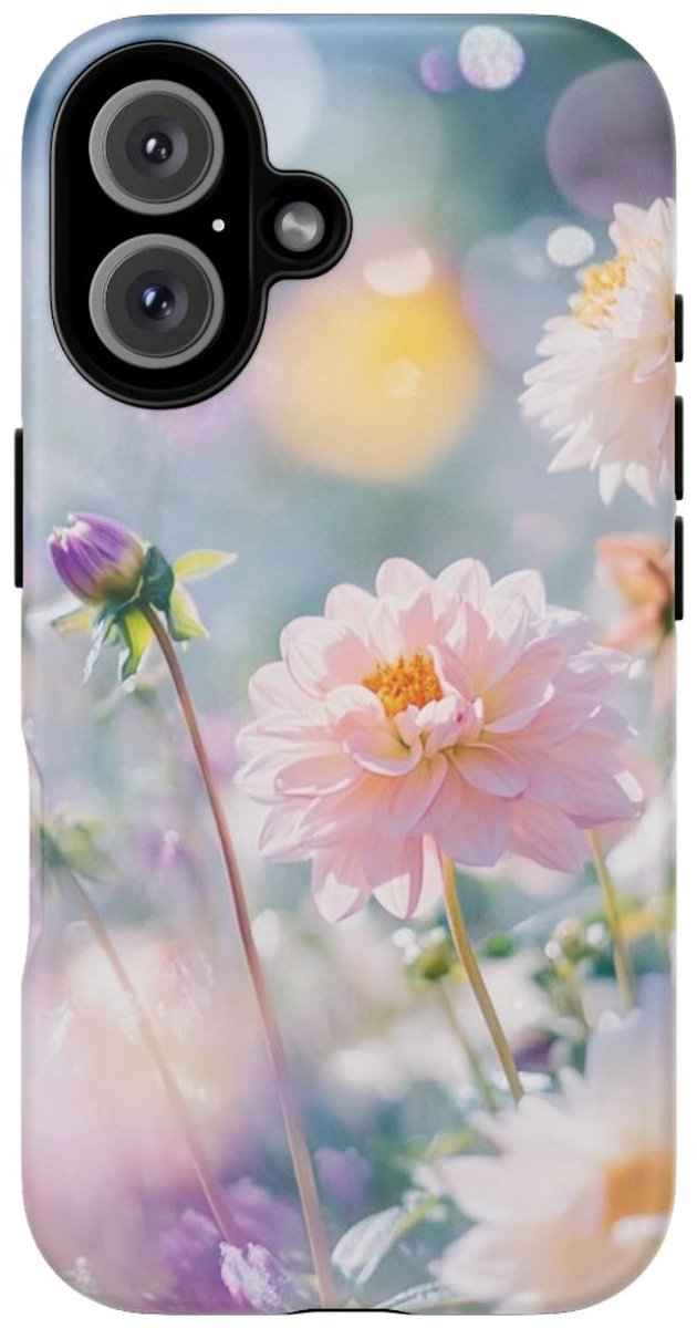 Dromerige Dahlia's met Bokeh-effect – Telefoonhoesje Geschikt voor iPhone 16