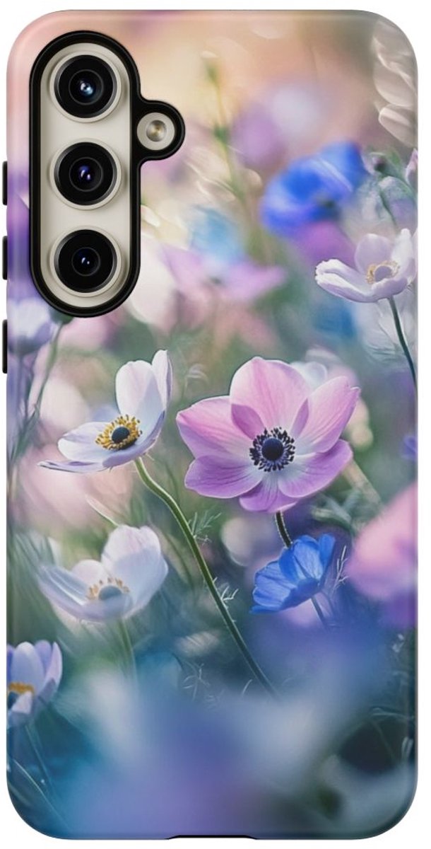 Anemonenboeket in Zachte Kleuren – Telefoonhoesje Geschikt voor Galaxy S24 Plus
