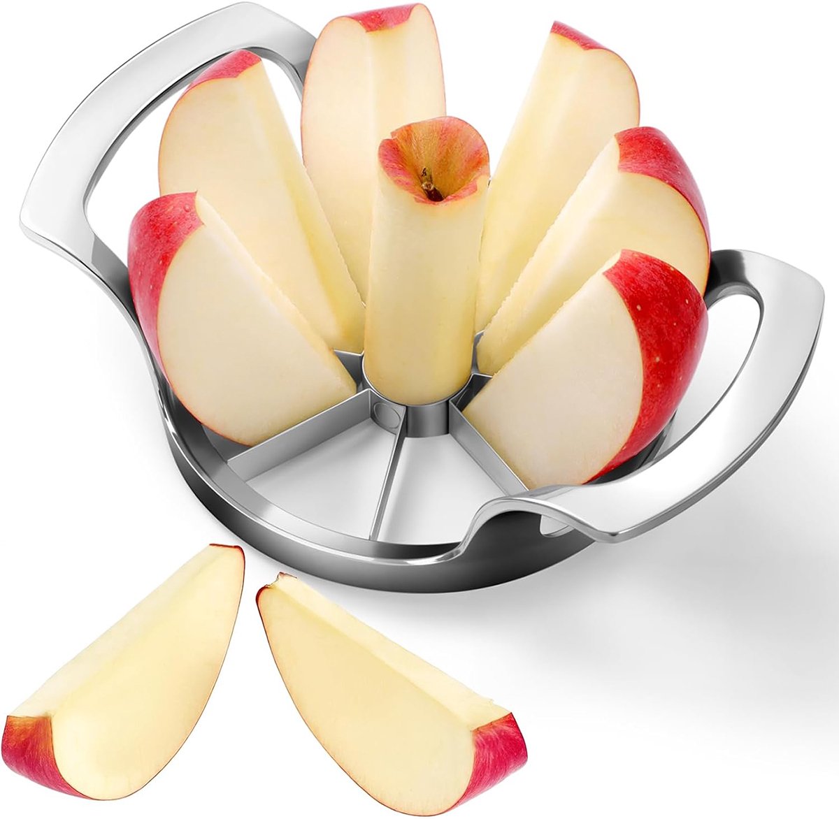 Gsedaox-Appelsnijder-Appelboor-RVS-Met verhoogde grepen-8 partjes