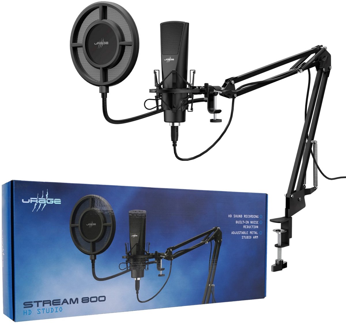 uRage Stream 800 HD Studio Zwart Presentatiemicrofoon