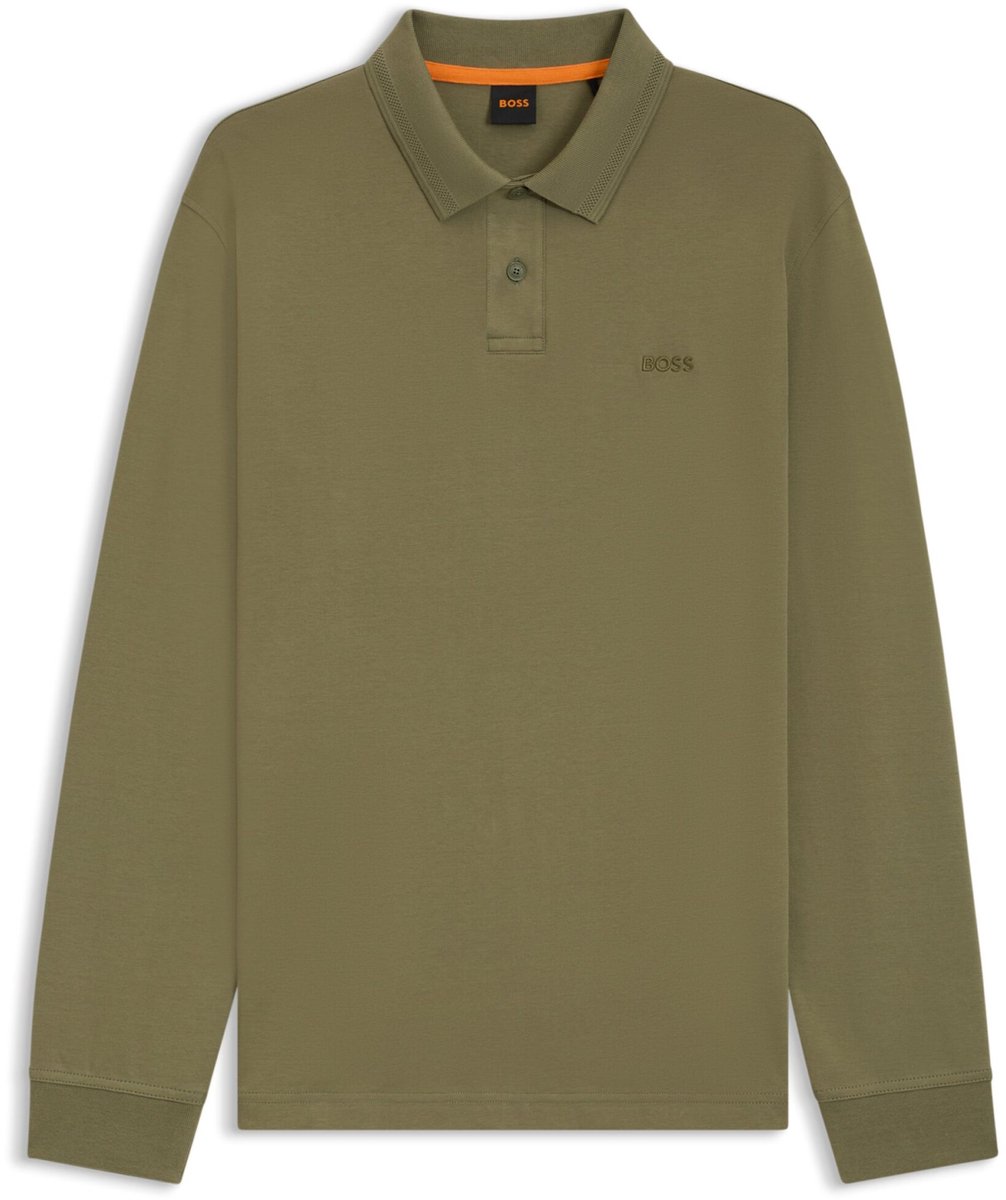 BOSS - Heren polo - Maat S - Mannen - Khaki - katoen