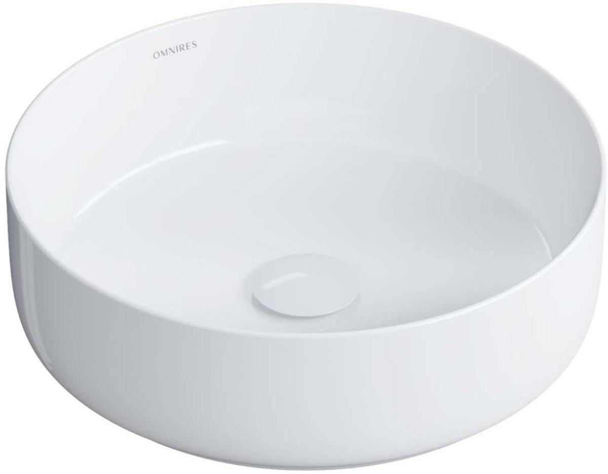 OMNIRES Tulsa - Opbouwwastafel, diameter 36 mm, zonder overloop, wit TULSA355BP