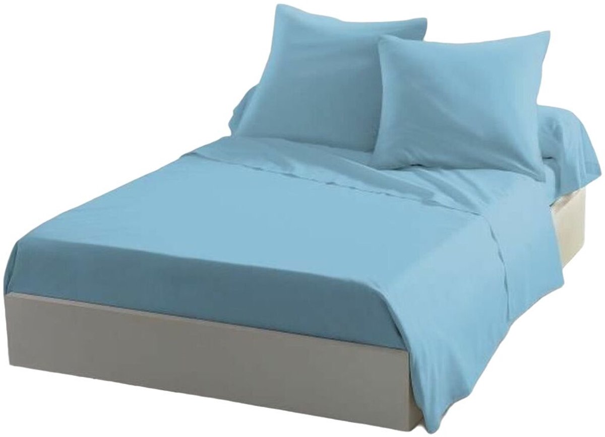 Bovenblad HOME LINGE PASSION Hemelsblauw 180 x 290 cm
