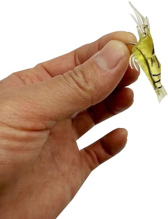 30 stuks zachte garnalenlokmiddelen met haak, roze/witte/groene crappie micrograsgarnalen voor forelbaars van Lifoost — afbeelding 5