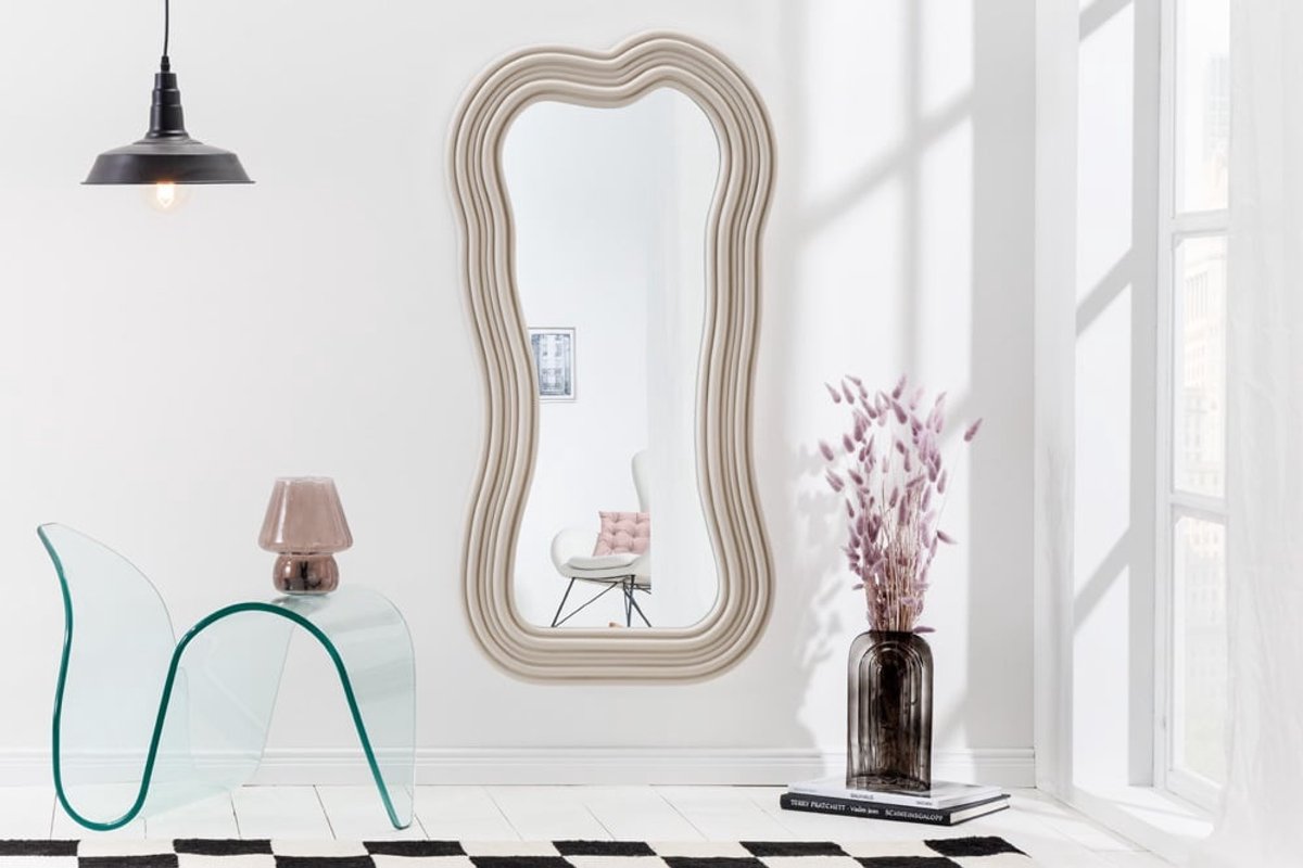 Design wandspiegel ALICE II 100cm pastel grijs - 43164