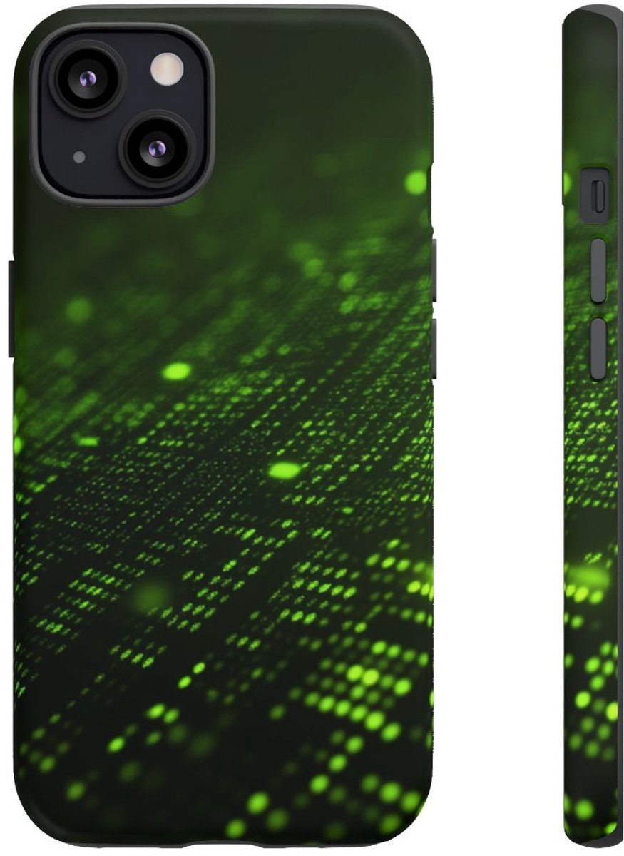 Abstract Digitaal Deeltjesraster Ontwerp – Telefoonhoesje Geschikt voor iPhone 13