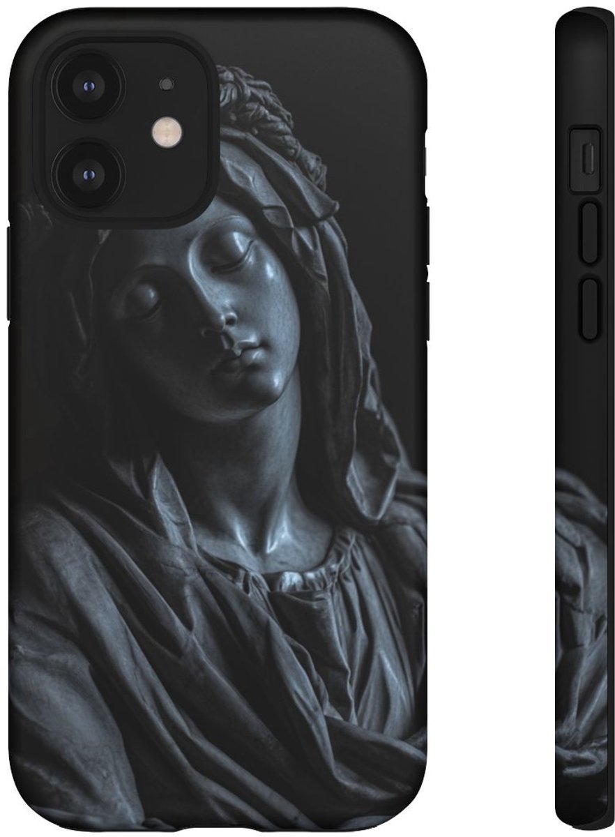 Close-up Marmeren Beeldhouwwerk Portret – Telefoonhoesje Geschikt voor iPhone 12