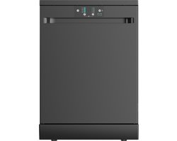 Exquisit GSP8614-450DB - 5 Jaar garantie - Vaatwasser - Vrijstaand - Startuitstel - 14 Couverts - 47dB - Zwart