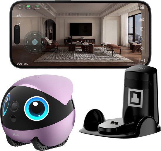 Enabot EBO Air 2 Plus - Gezinsrobot met 3K HD-camera - Purple | bol