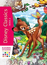Disney Classics Boek 2 kleurboek voor volwassenen met Bambi, vlinder, uil, vogels en konijn.