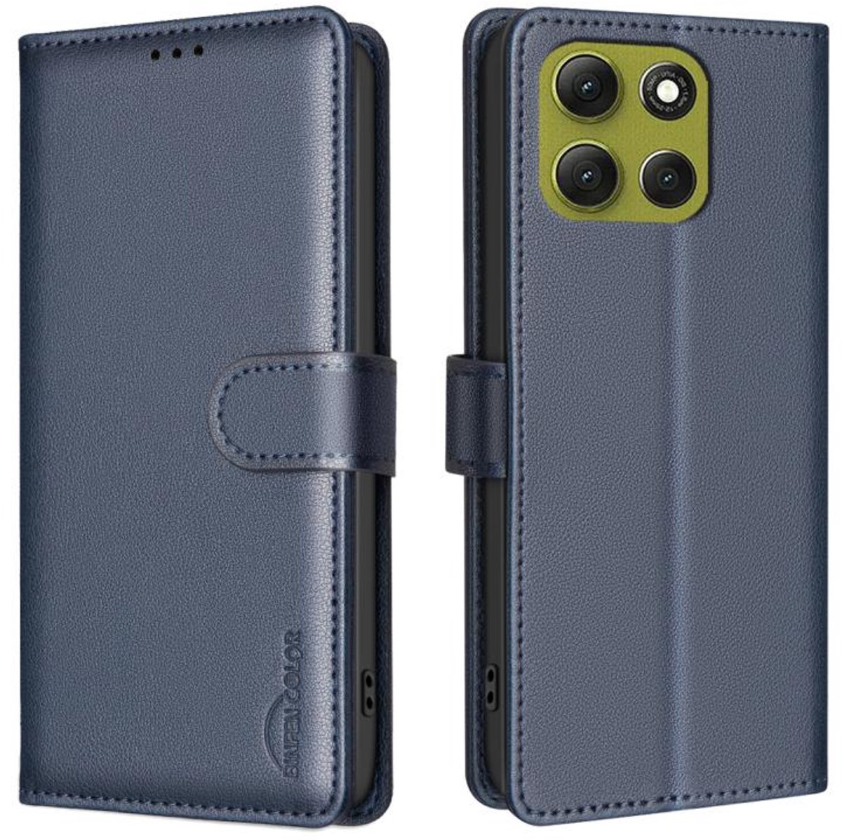 Binfen color - blauw agenda book case hoesje - telefoonhoesje geschikt voor Motorola Moto G86 5G