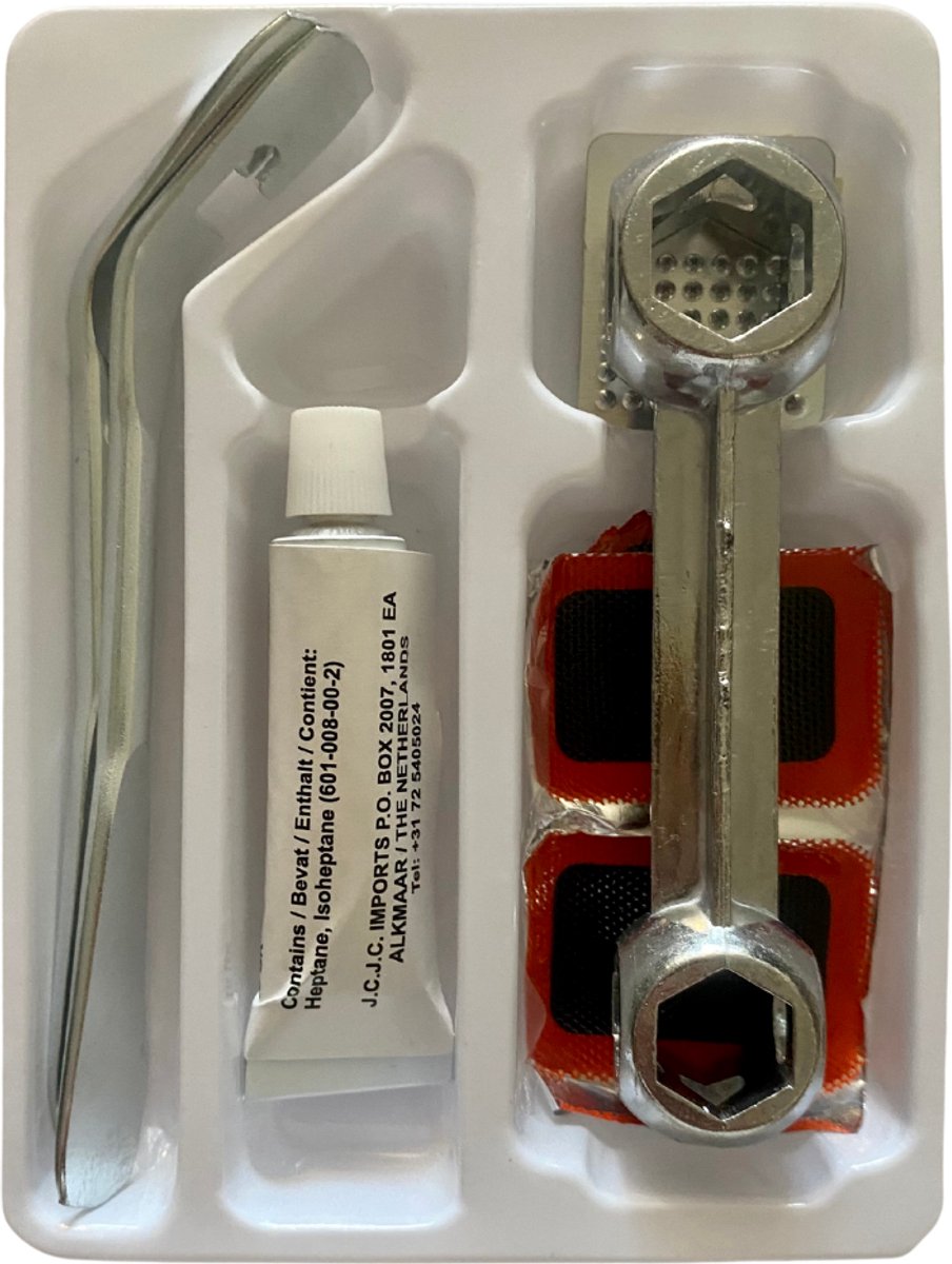 Uitgebreid Fiets reparatieset (Pro) - 10-Delig bandenplakset fiets - bandenplakset- fiets reparatie - fietsband plakken - Fiets Reparatie Set thumbnail 2