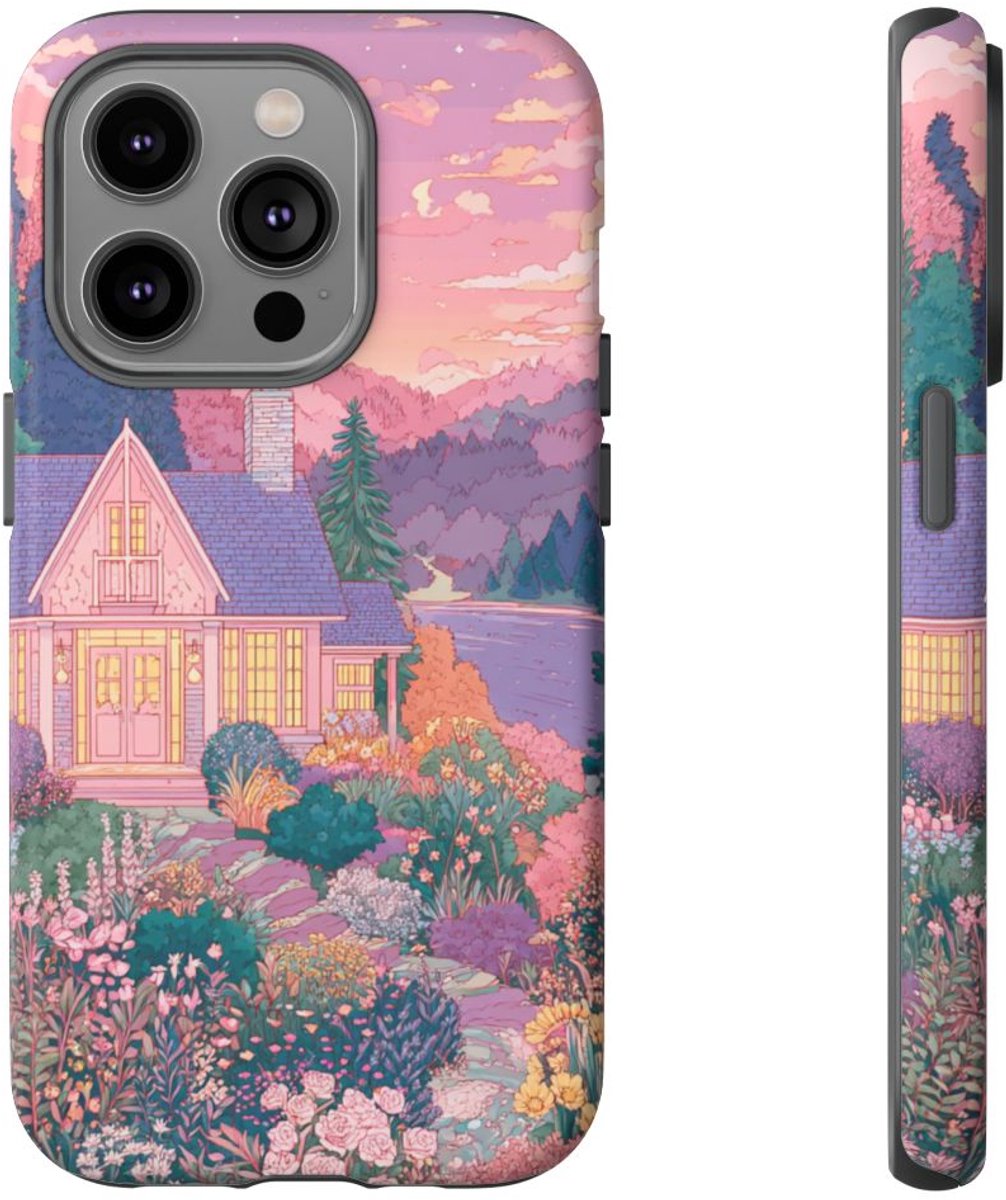 Sprookjesachtig Cottagecore Ontwerp – Telefoonhoesje Geschikt voor iPhone 14 Pro