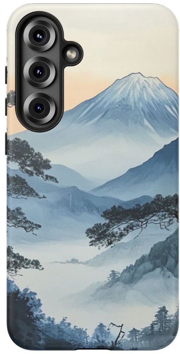 Traditioneel Japanse Berglandschap – Telefoonhoesje Geschikt voor Galaxy S25 Plus