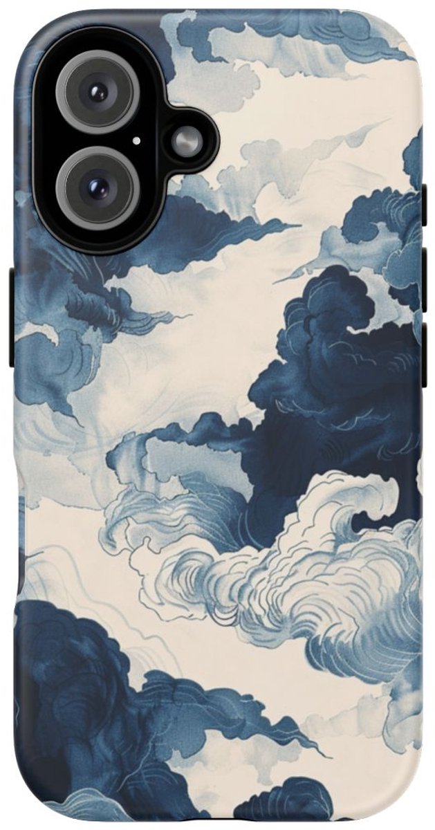 Wolken en Lucht in Inktillustratie – Telefoonhoesje Geschikt voor iPhone 16