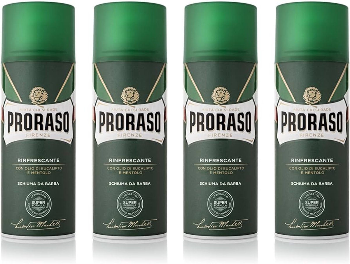 Proraso scheerschuim 400 ml 4-delige set