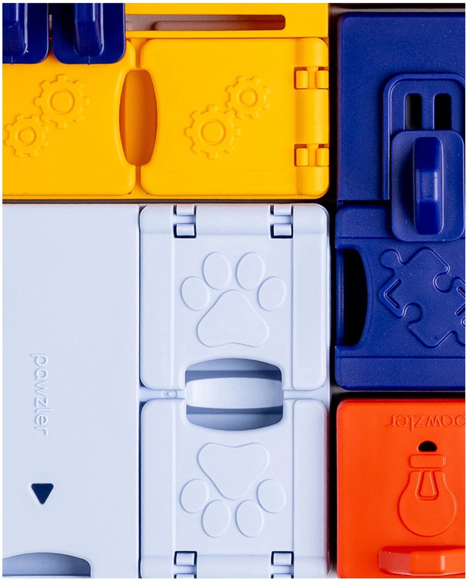 Pawzler Genius Set - modulaire interactieve hondenpuzzel - set met basis en puzzelstukken