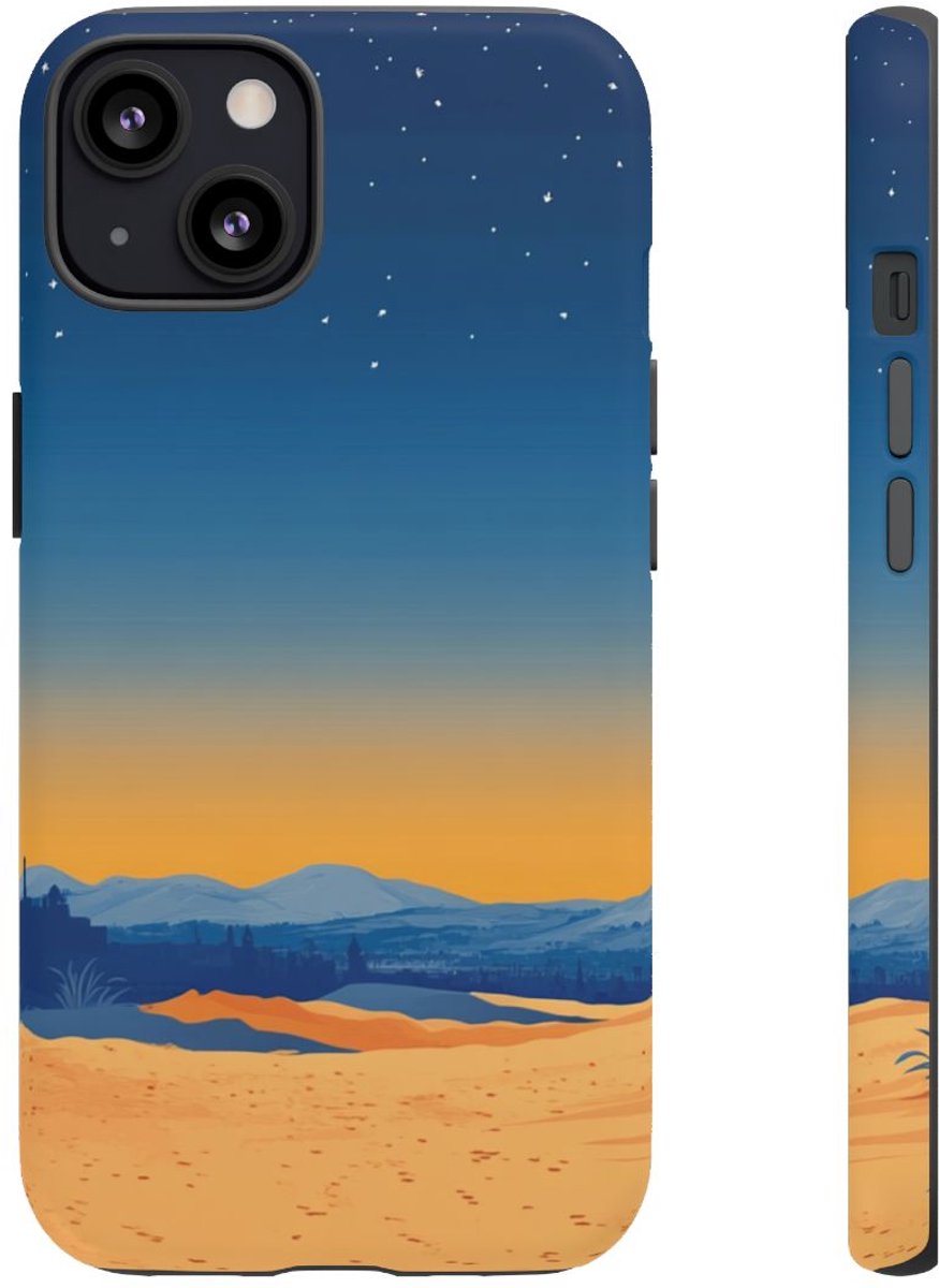 Arabisch Landschap met Sterrenhemel – Telefoonhoesje Geschikt voor iPhone 13