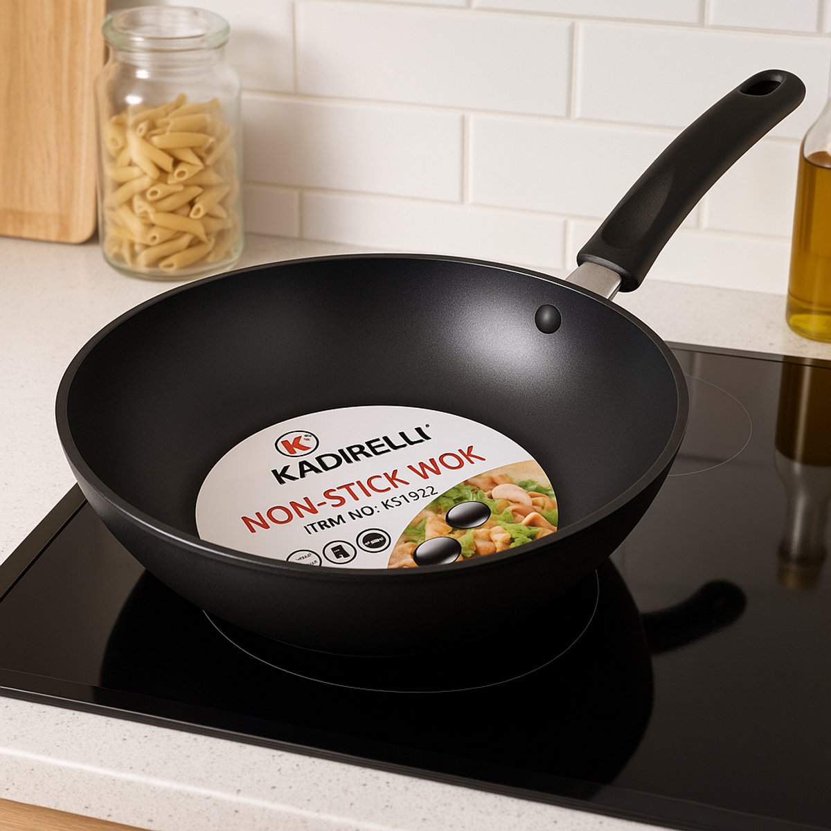 Diepe Koekenpan / Wok – 30 cm – Met Anti-aanbak & Comfortabele Handgreep