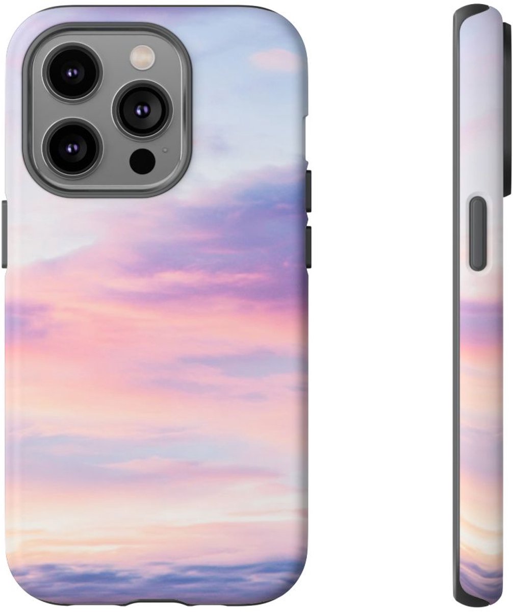 Roze en Blauwe Luchten – Telefoonhoesje Geschikt voor iPhone 14 Pro